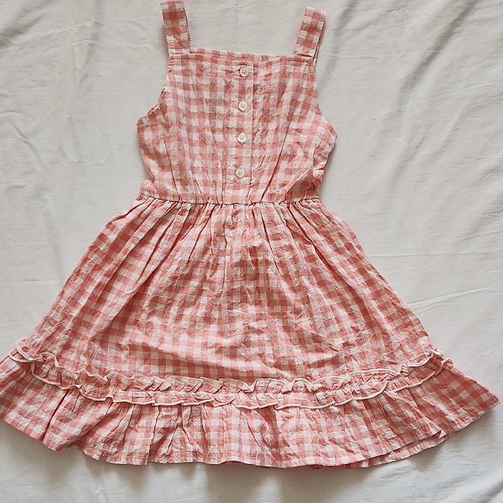 Little Lass Pink Checkered Dress